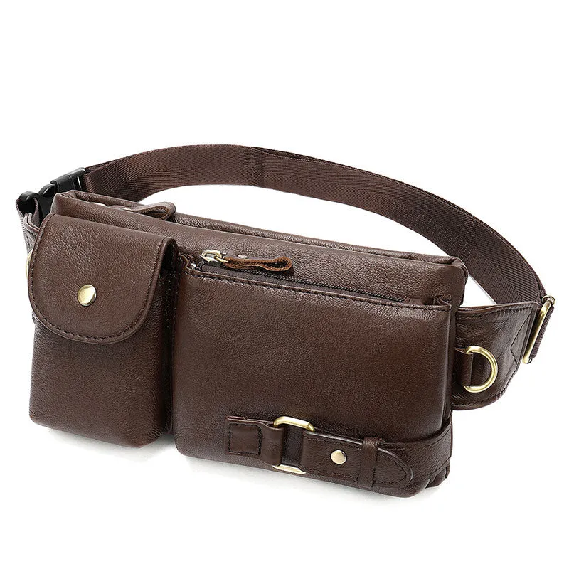 Leather Fanny Pack Waist Bags for Men