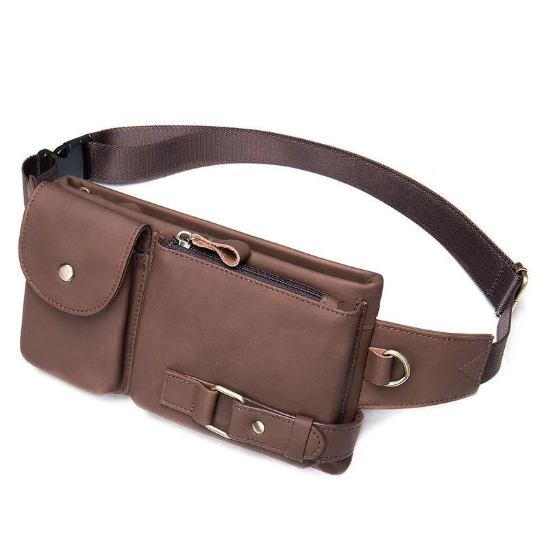 Leather Fanny Pack Waist Bags for Men