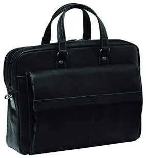 Mancini Double Compartment Briefcase for Laptop and Tablet