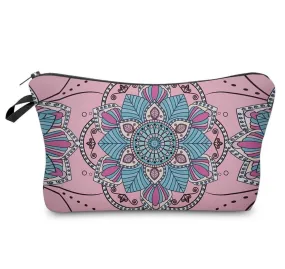 Mandala Print Makeup Bag Cosmetic Purse Travel Pouch Makeup Organizer