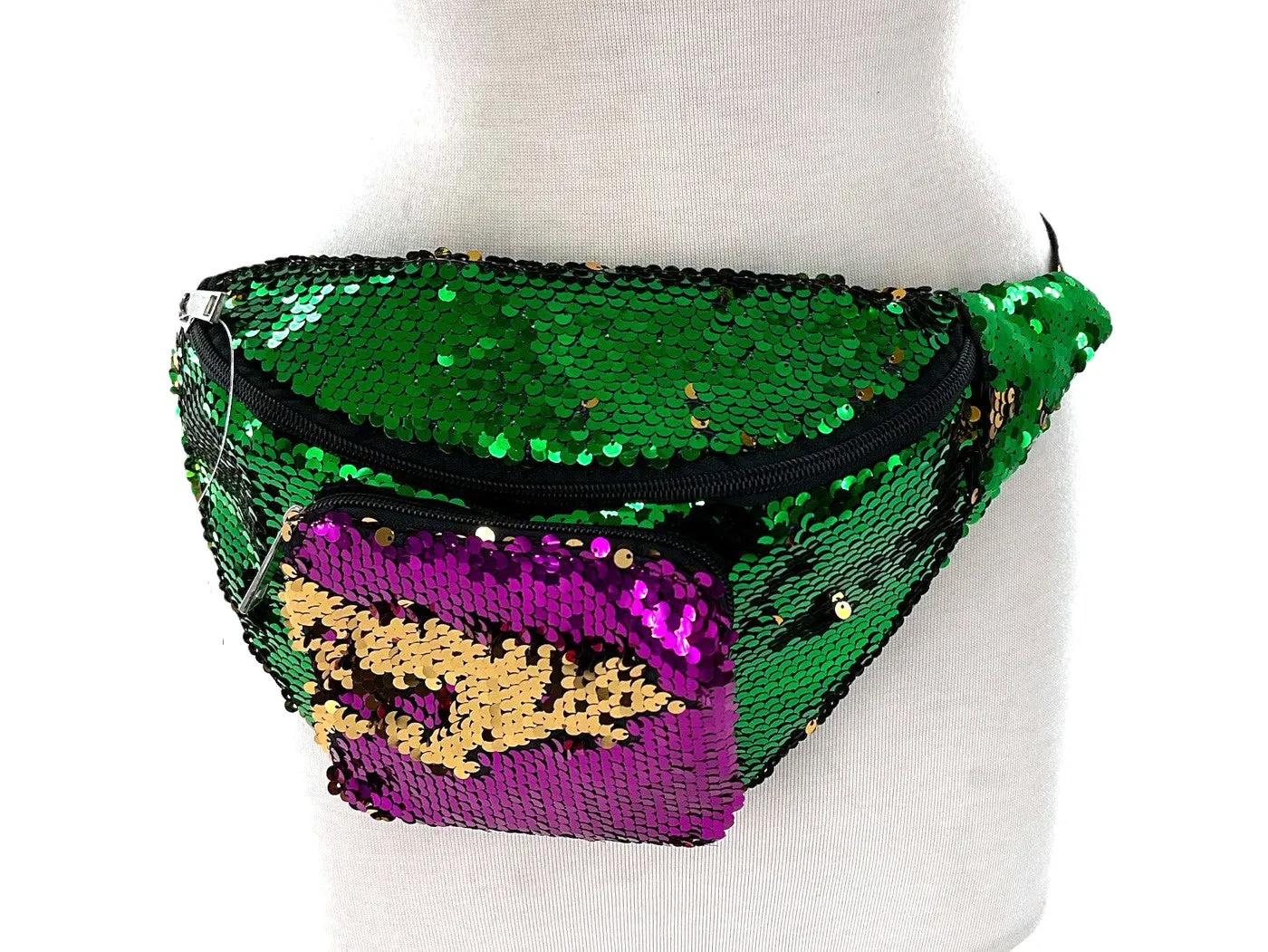 MARDI GRAS FLIP SEQUIN FANNY PACK