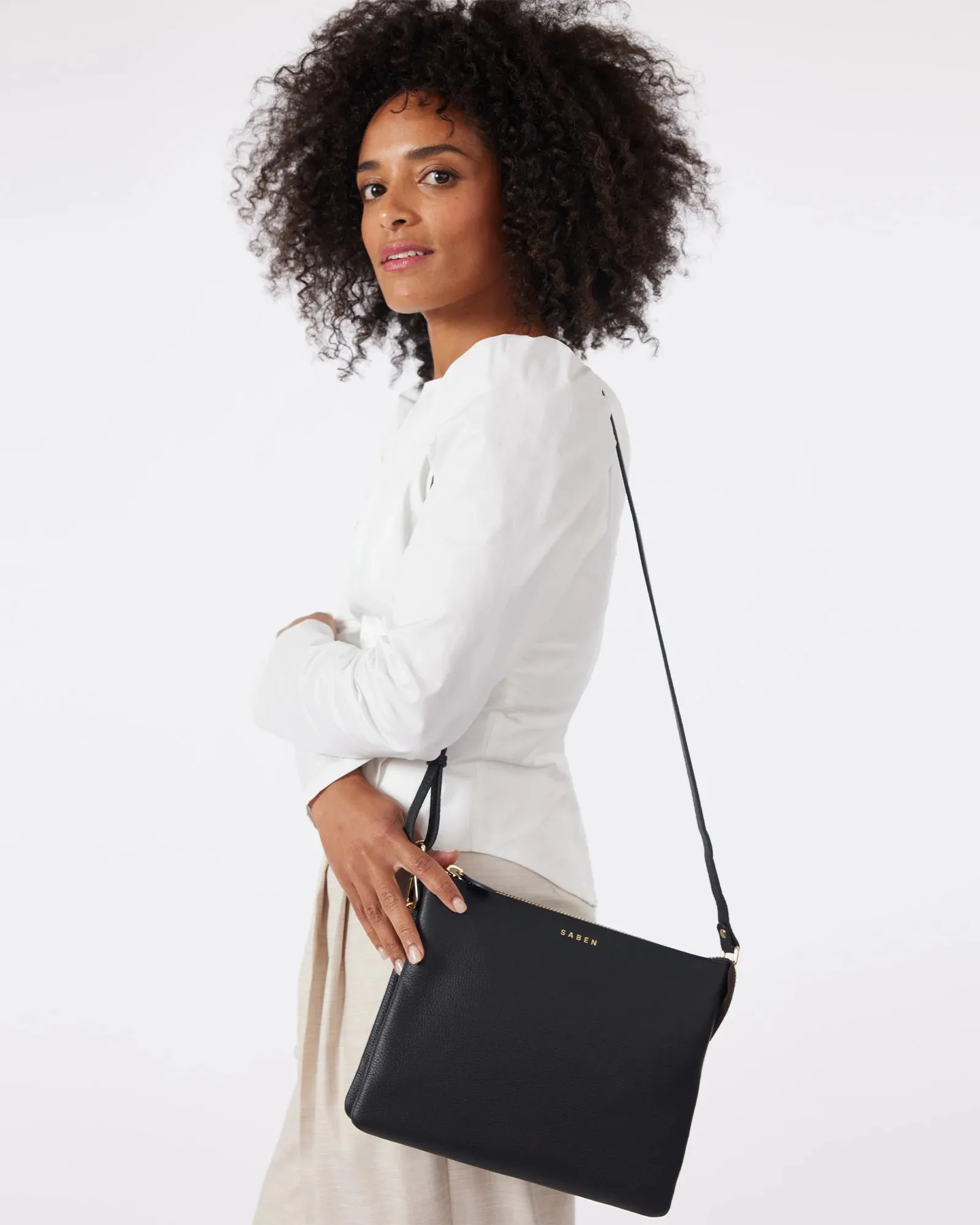 Matilda Crossbody | Black   Chunky Chain