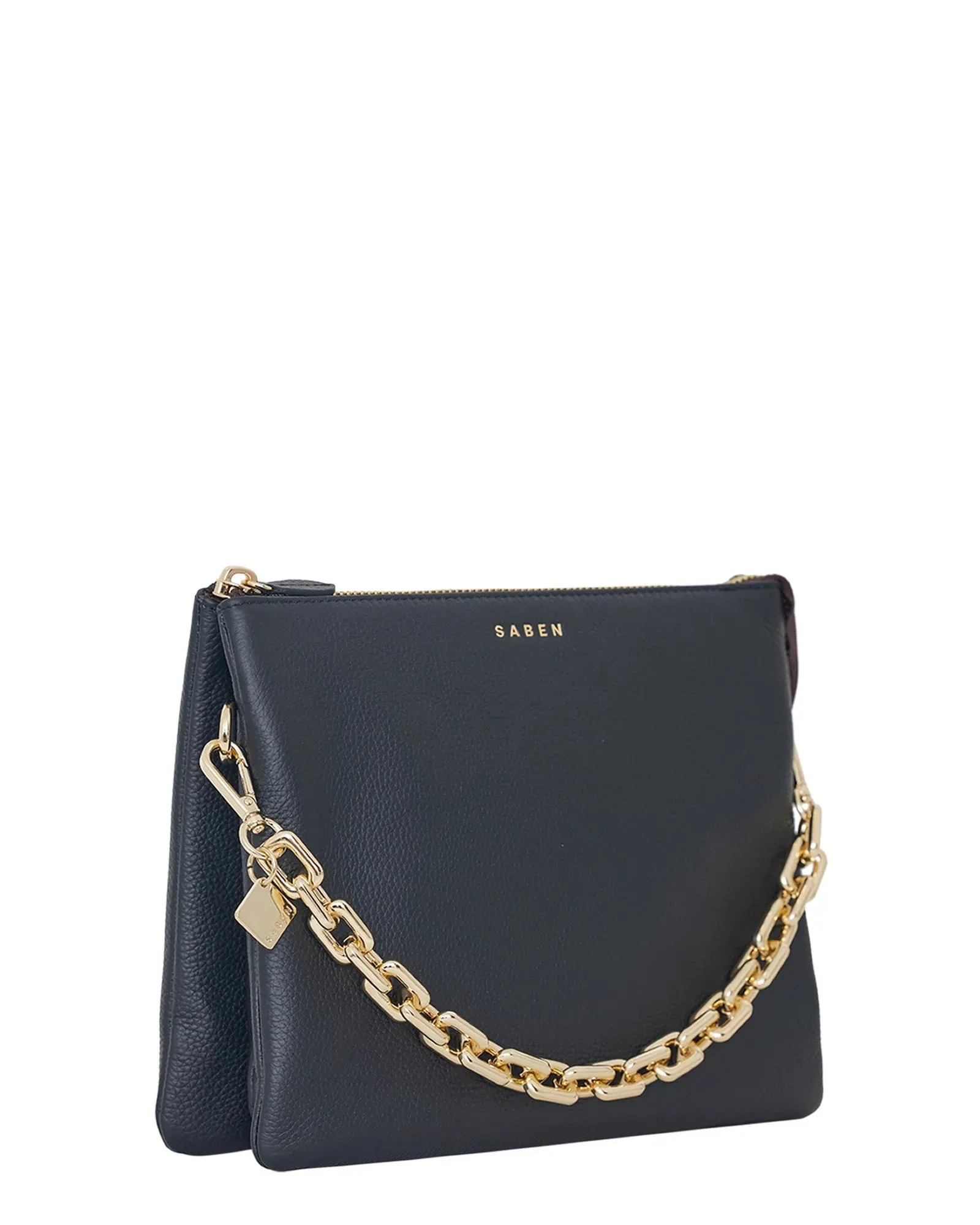 Matilda Crossbody | Black   Chunky Chain