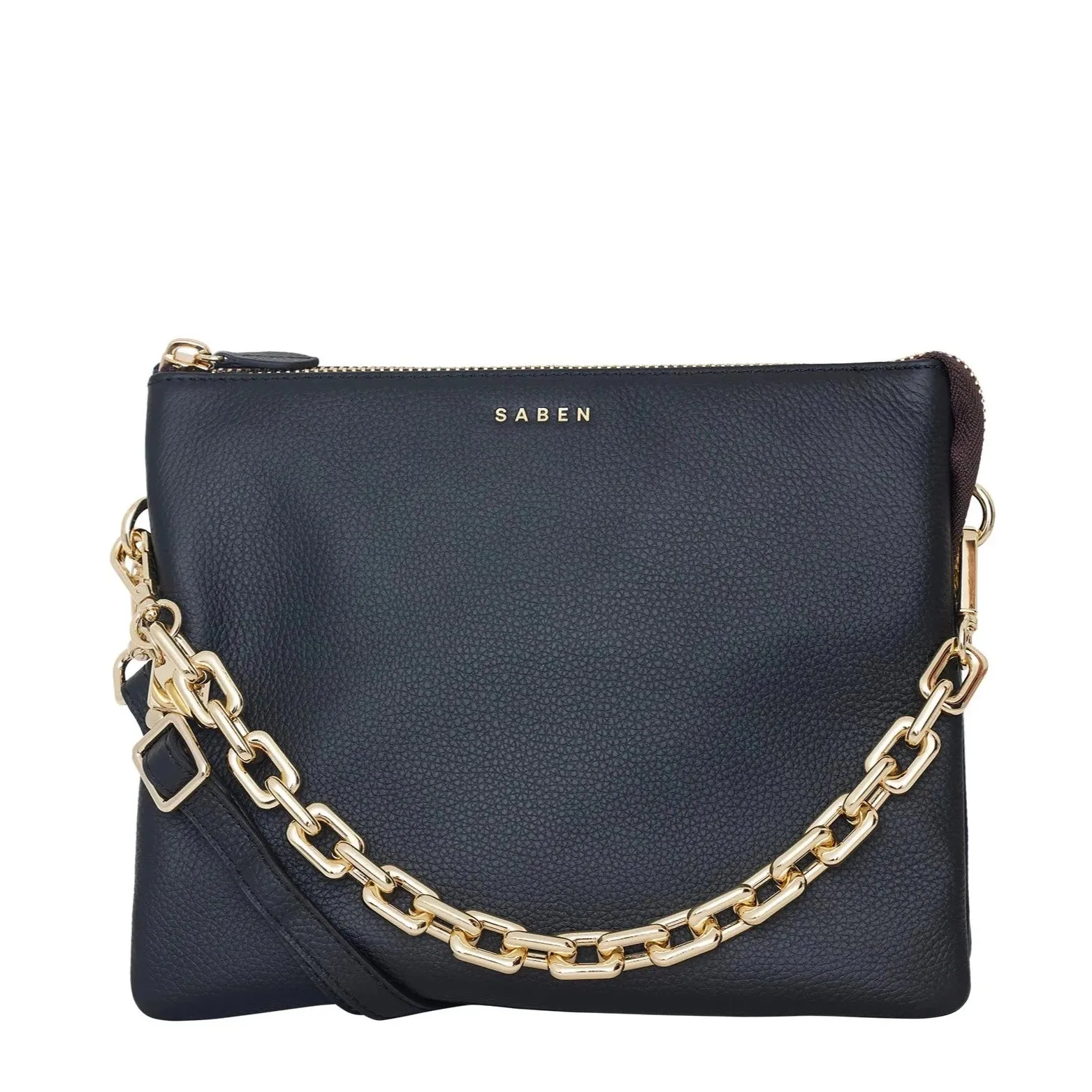 Matilda Crossbody | Black   Chunky Chain