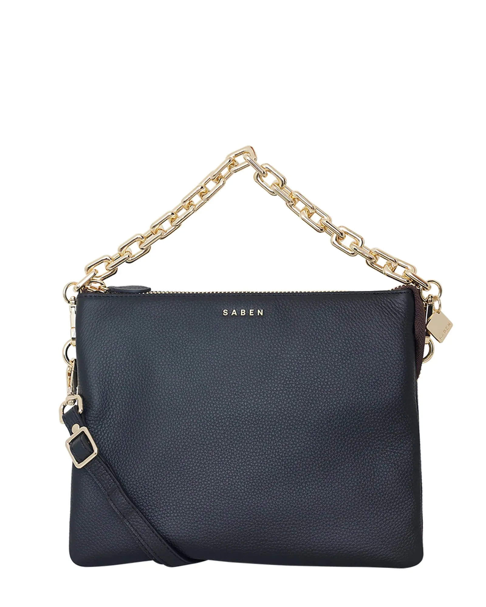 Matilda Crossbody | Black   Chunky Chain