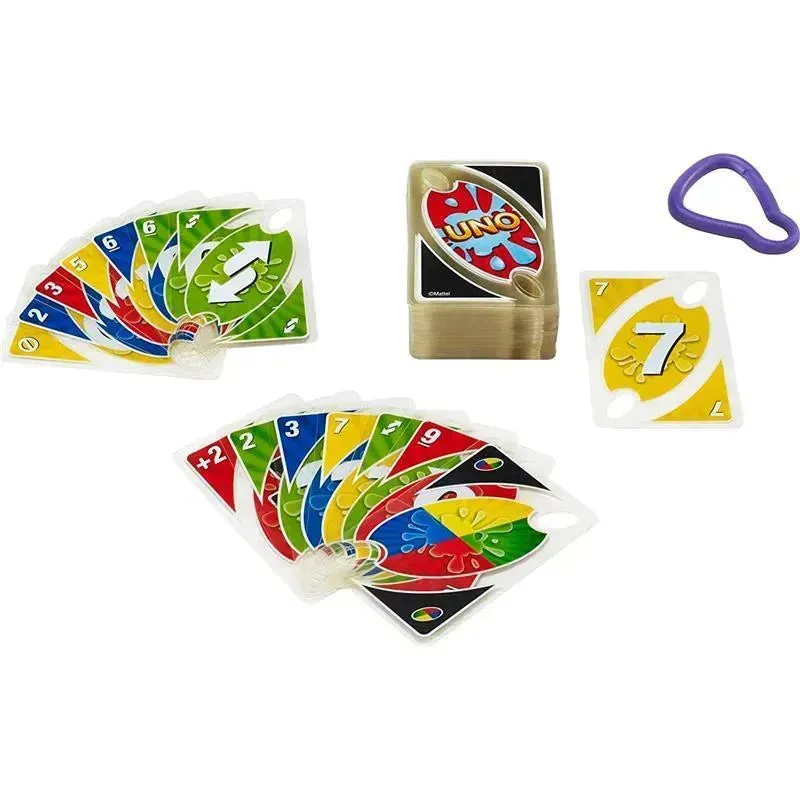 ?Mattel - UNO Splash Card Game for Outdoor Camping