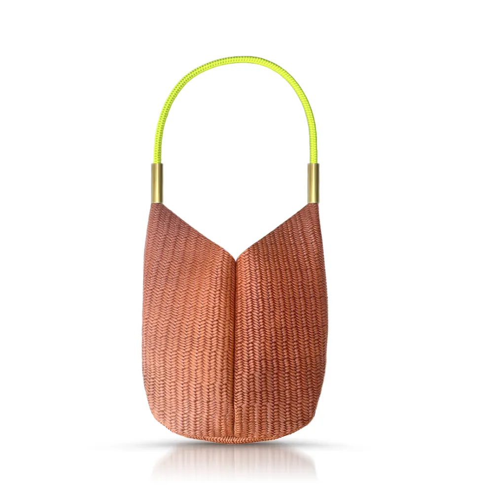 Mermaid Purse | in Brown Basketweave Leather