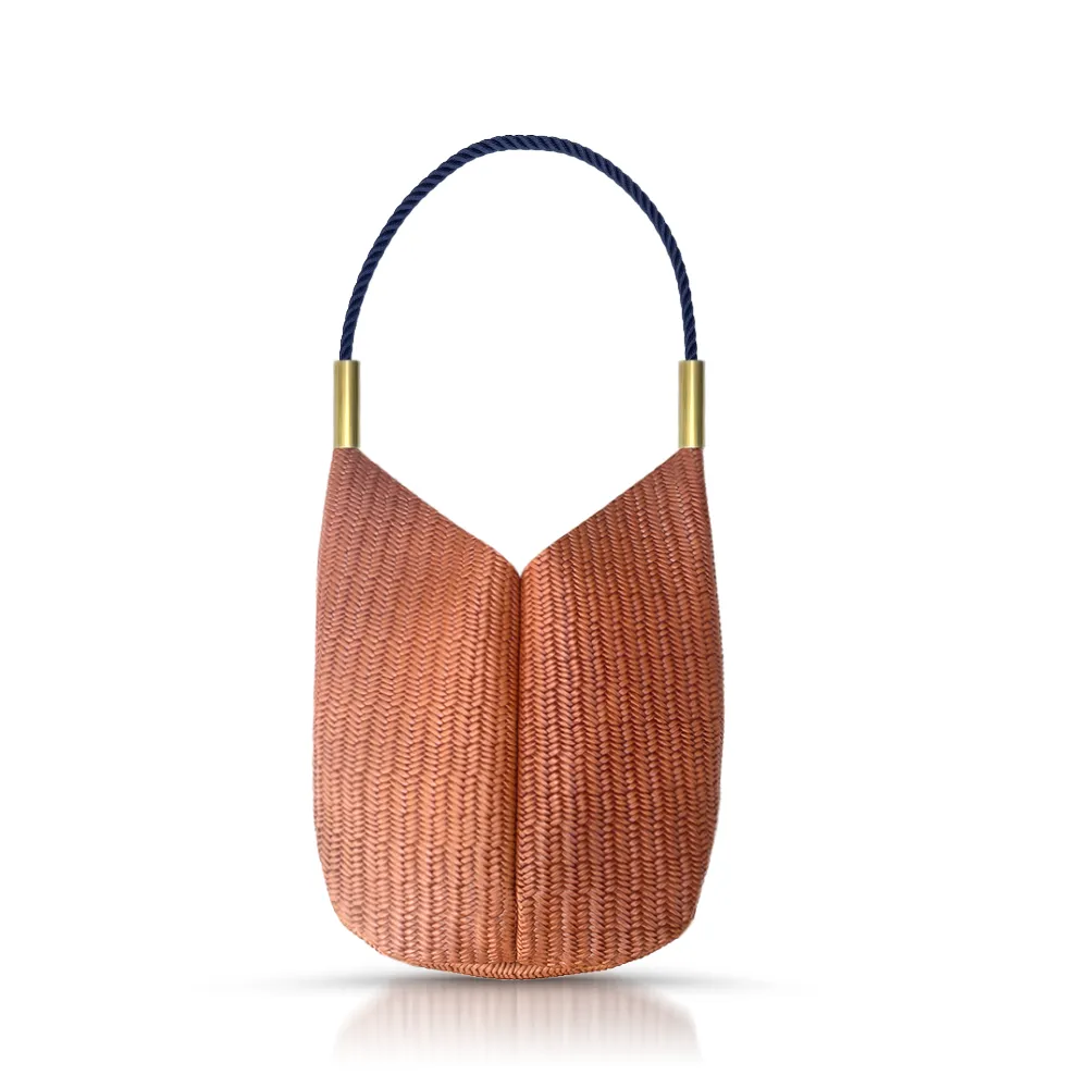 Mermaid Purse | in Brown Basketweave Leather