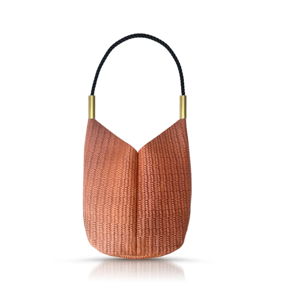 Mermaid Purse | in Brown Basketweave Leather