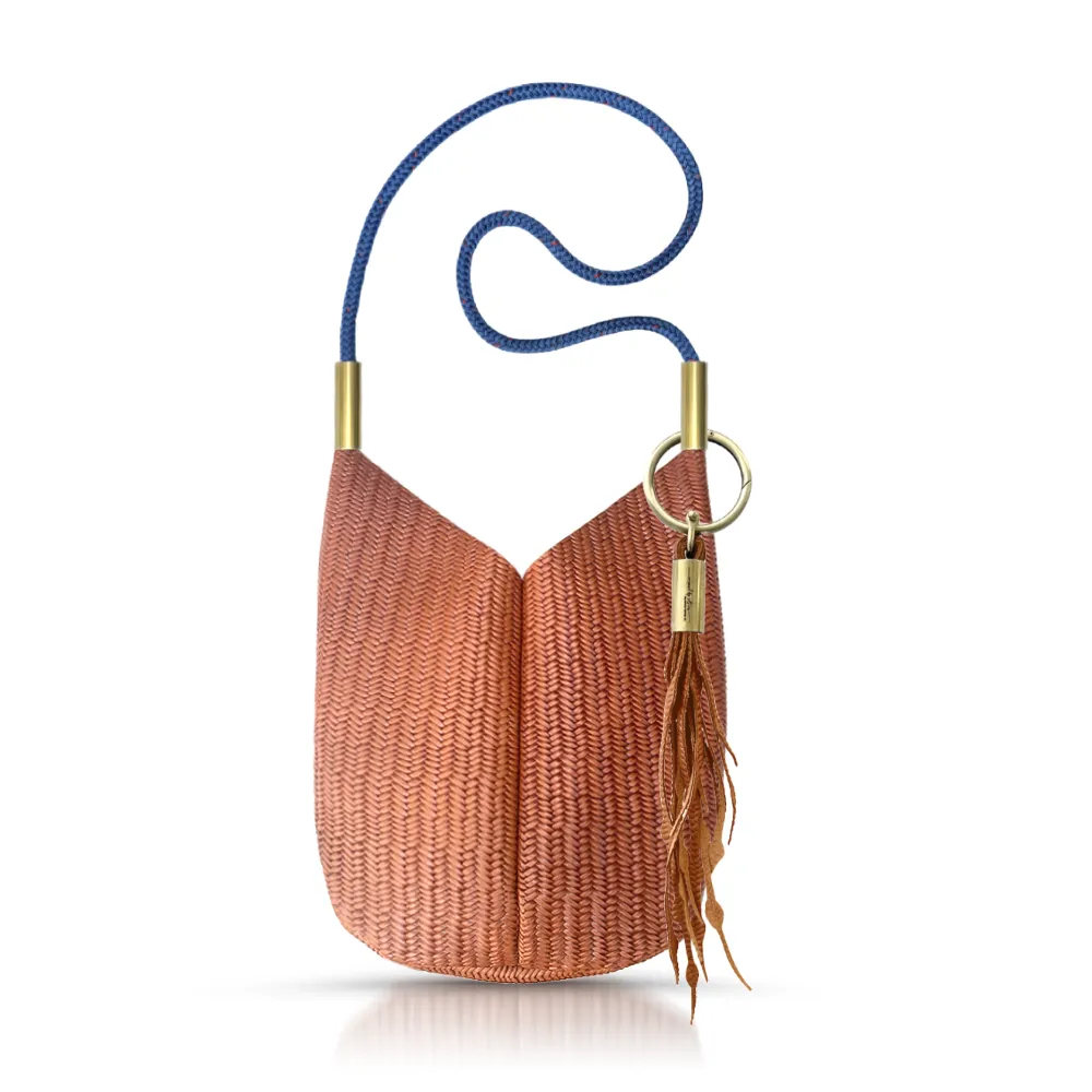 Mermaid Purse | in Brown Basketweave Leather