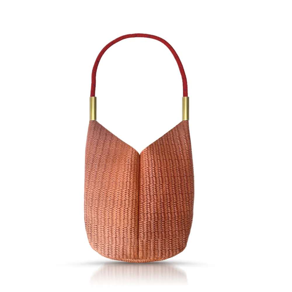 Mermaid Purse | in Brown Basketweave Leather