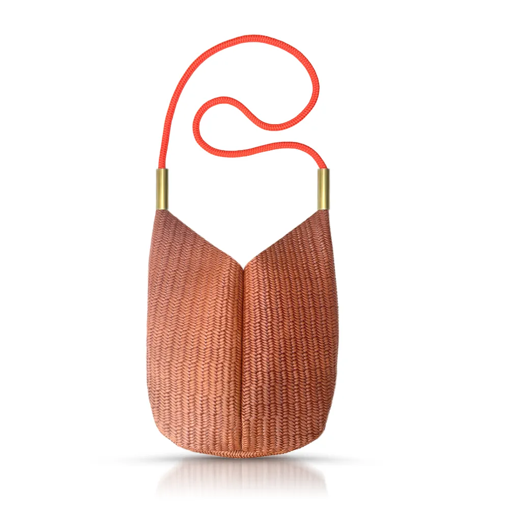 Mermaid Purse | in Brown Basketweave Leather