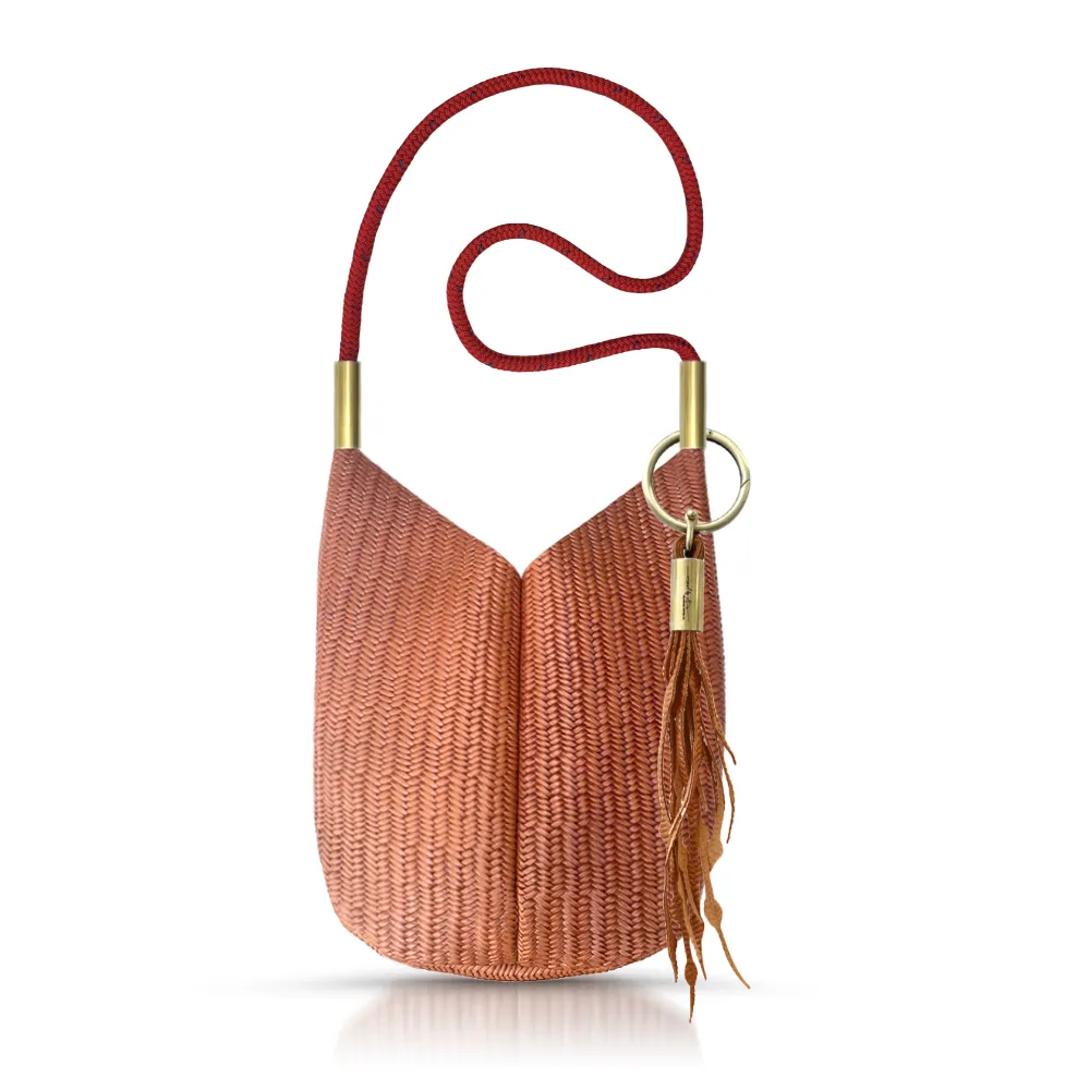 Mermaid Purse | in Brown Basketweave Leather