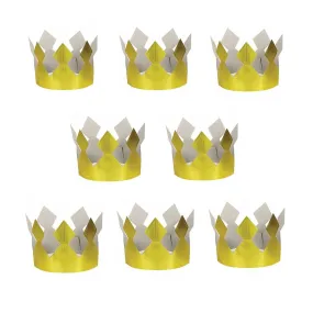 Metallic Gold Crown - 8 Pkt