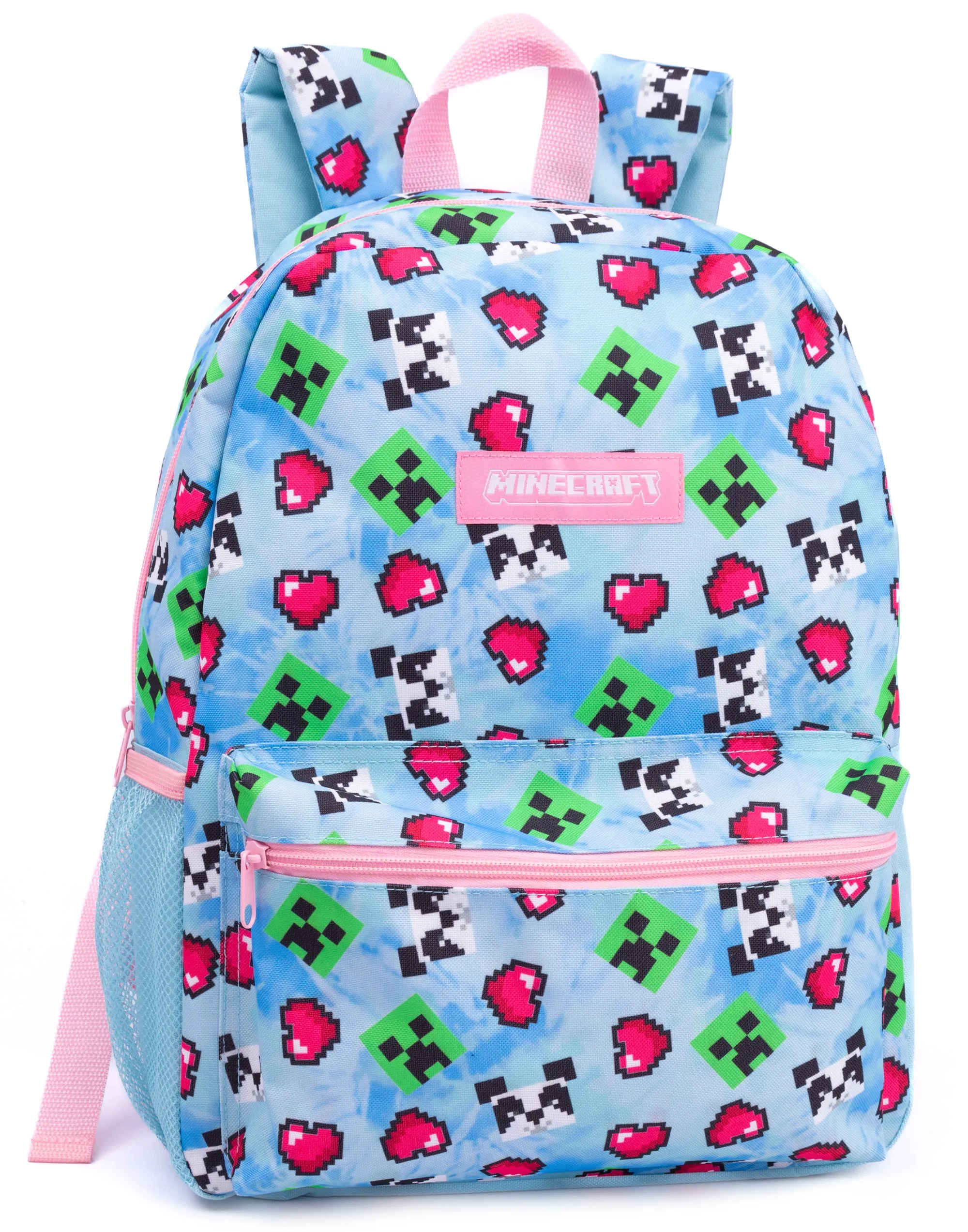 Minecraft Creeper Girls Blue 4 Piece Backpack Set