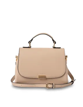 Mocha Daisy Top Handle Crossbody Bag - Sand