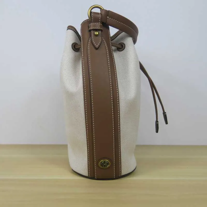 Monogramme Medium Linen Bucket Bag