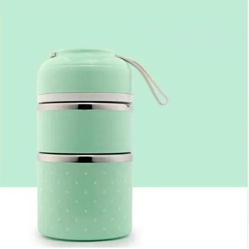 Multilayer Cute Thermal Lunch Box Stainless Steel Food Container