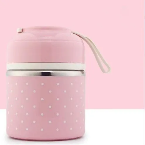 Multilayer Cute Thermal Lunch Box Stainless Steel Food Container