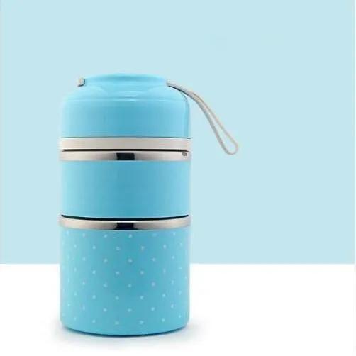 Multilayer Cute Thermal Lunch Box Stainless Steel Food Container