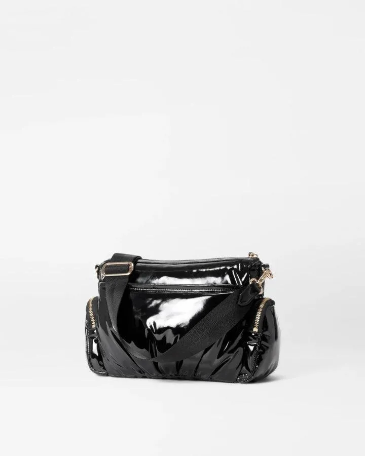 MZ Wallace Black Lacquer Small Chelsea Crossbody Bag