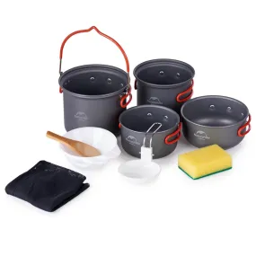 Naturehike Portable Aluminum Camping Cookware Kit 4-piece