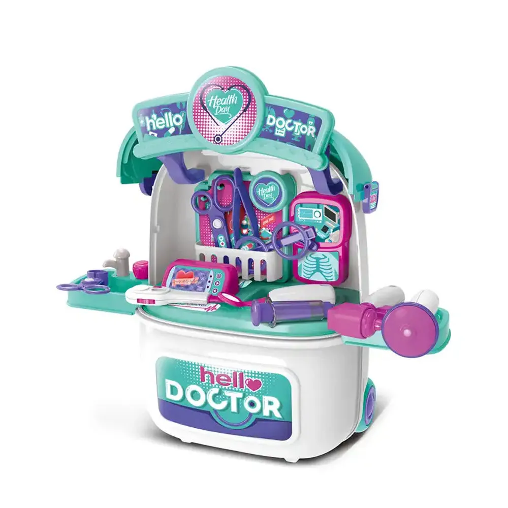 (Net) 2-in-1 Doctor Toys Trolley Case Set