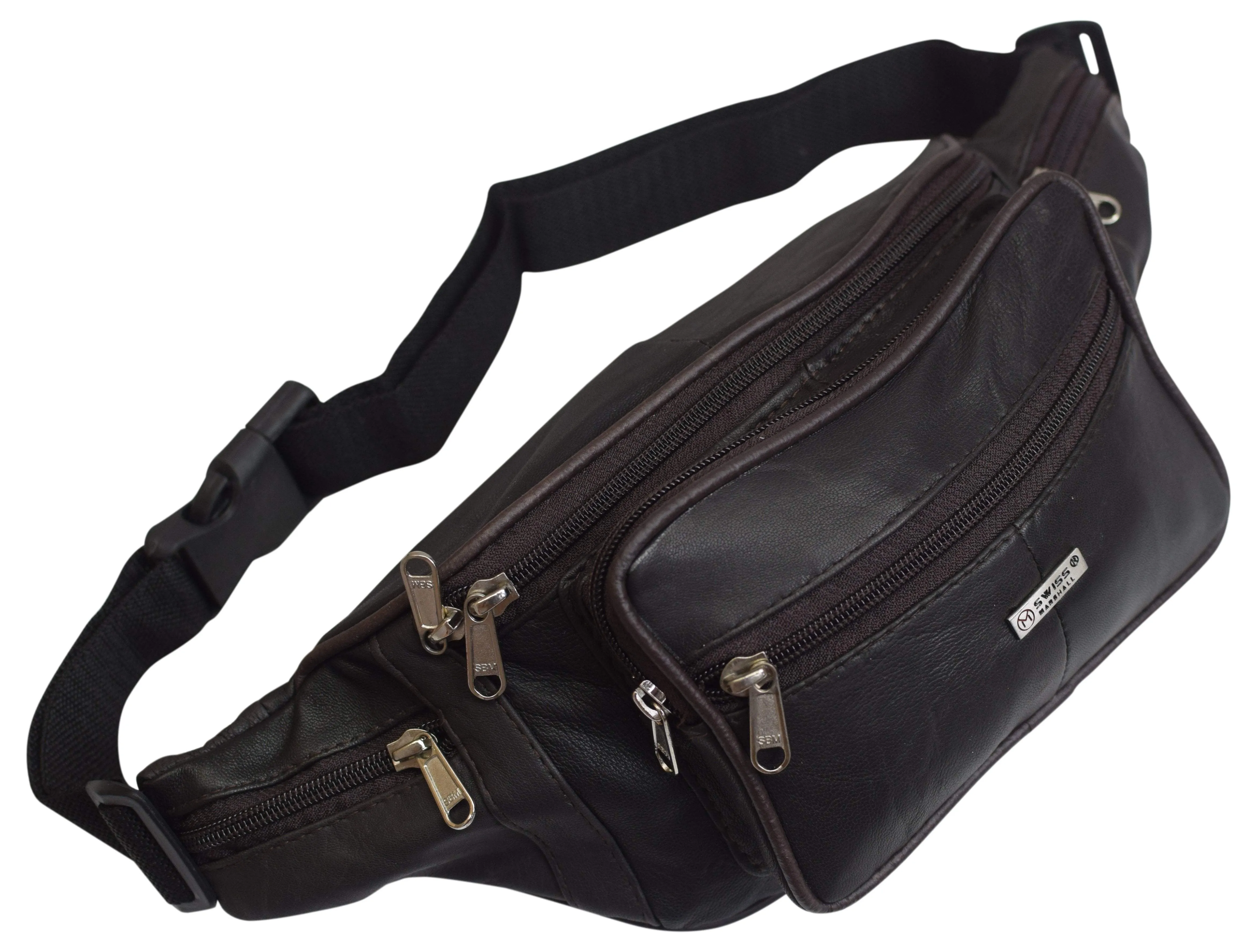 NEW Leather Fanny Pack Mens Waist Belt Bag Womens Purse Hip Pouch Travel