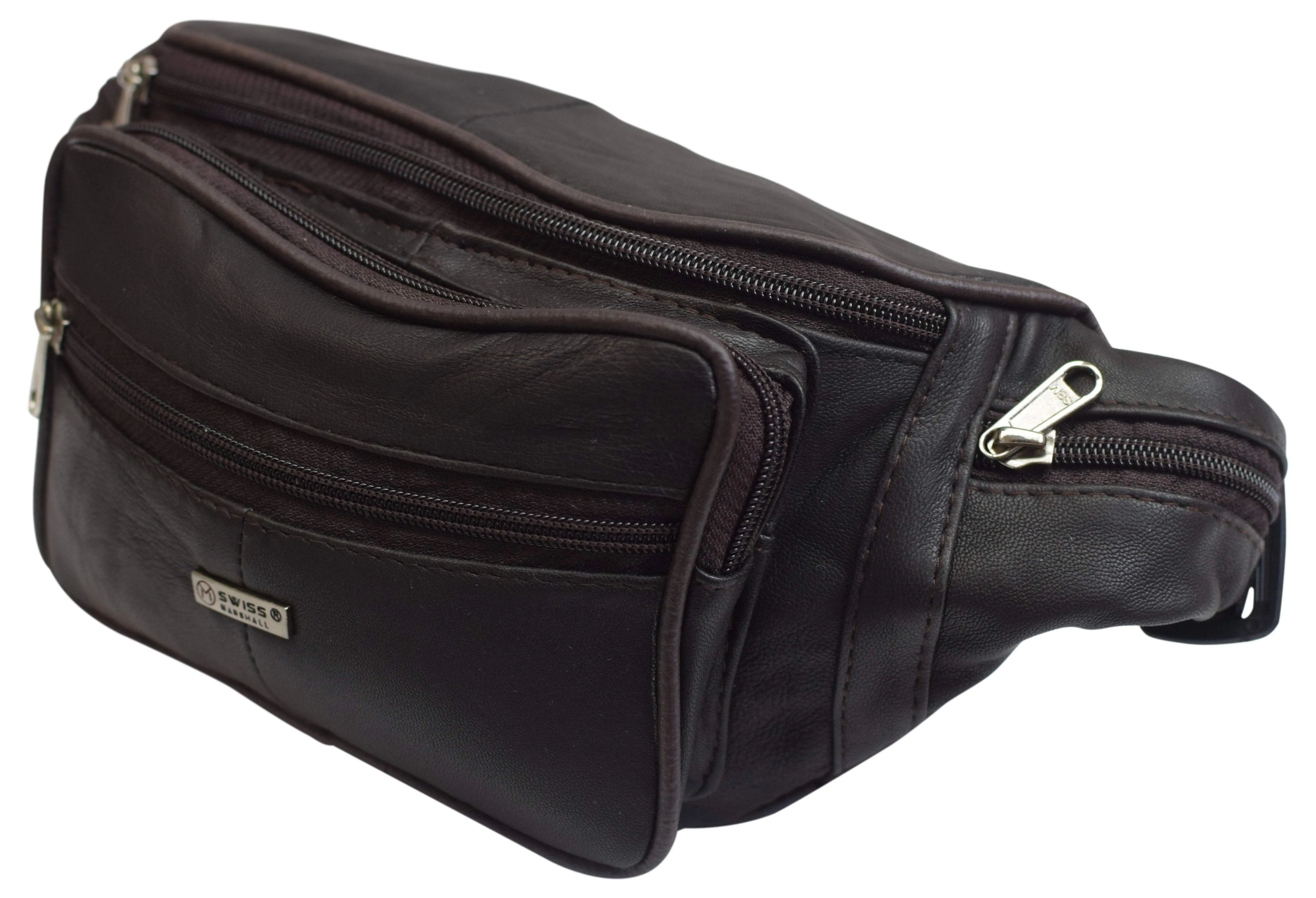 NEW Leather Fanny Pack Mens Waist Belt Bag Womens Purse Hip Pouch Travel