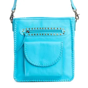 Ninnekah Leather Bag In Sky Blue