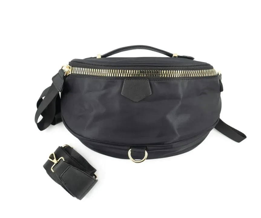 Nylon Zip Crossbody Sling Bag