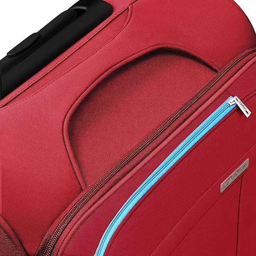 OPTIMA Prion Softside Expandable Roller Luggage (24inch Colour -Red)