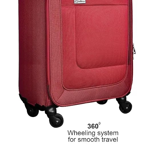 OPTIMA Prion Softside Expandable Roller Luggage (24inch Colour -Red)