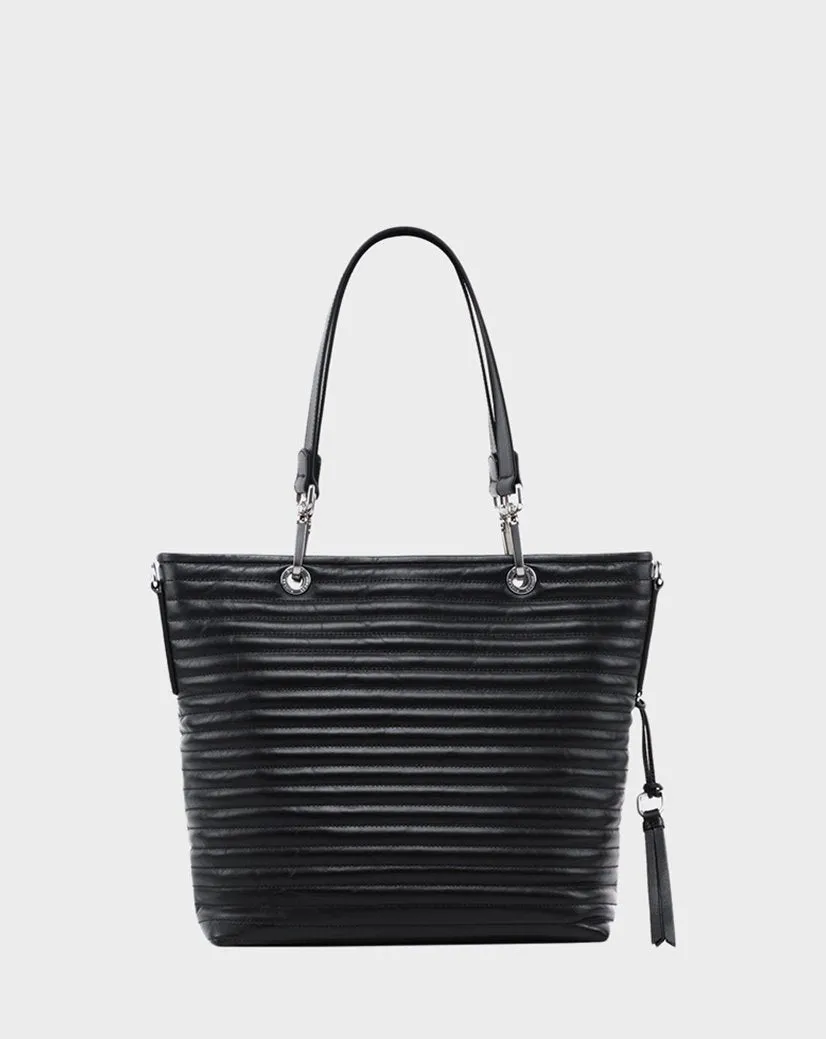 PANDORA QUILTED LEATHER TOTE BAG