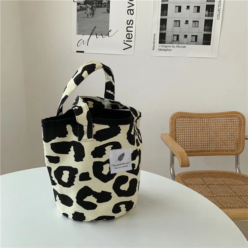 Paziye Leopard Print Large Capacity Tote