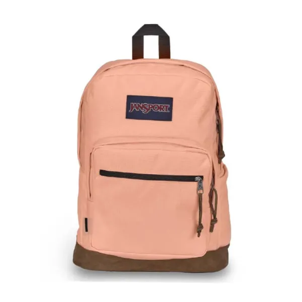 PEACH PLAIN JANSPORT BACKPACK