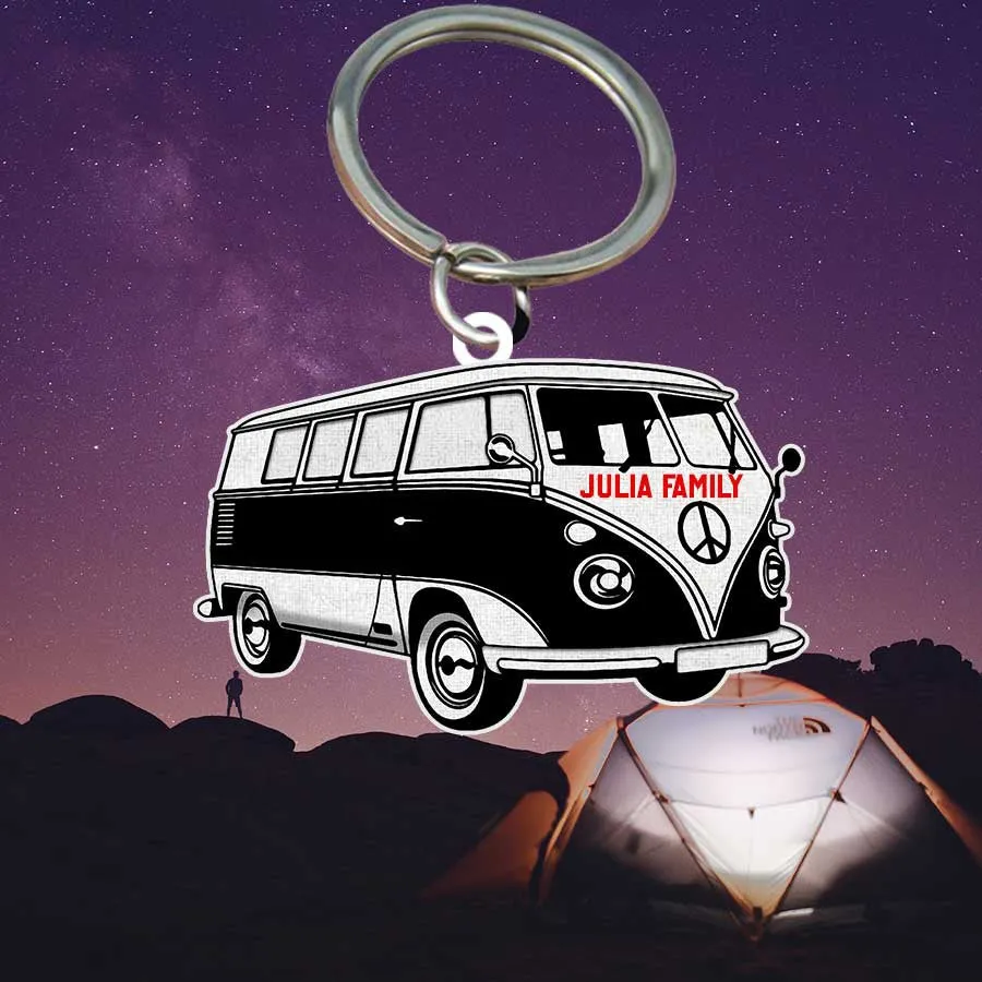 Personalized Camping Keychain, Class A Flat Acrylic Keychain for Camper