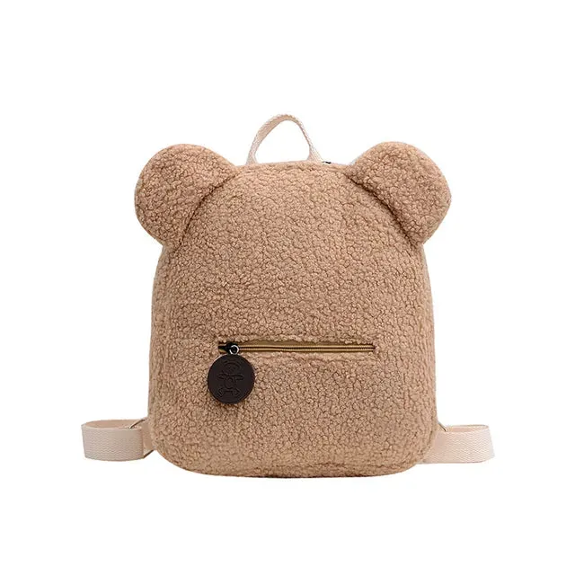 Personalized Embroidered Toddler Backpack Bag Lightweight Plush Bear Bag Kids Custom Name Backpack Gift for Boys Girls Ladies