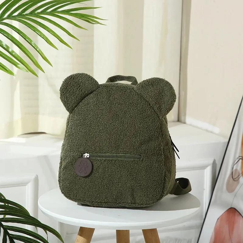 Personalized Embroidered Toddler Backpack Bag Lightweight Plush Bear Bag Kids Custom Name Backpack Gift for Boys Girls Ladies