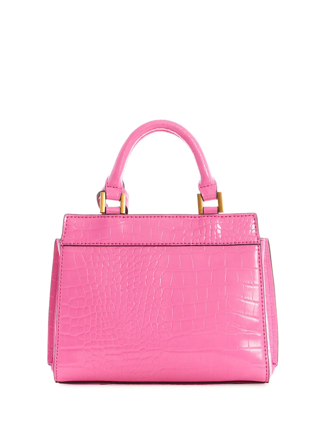 Pink Katey Croc Mini Satchel Bag