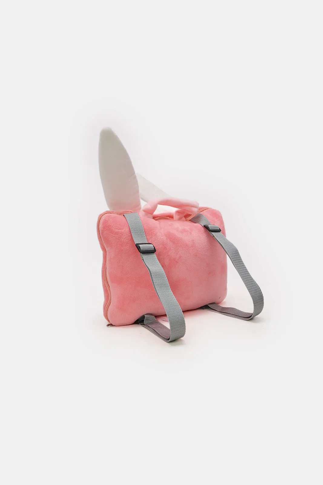 Pink Rabbit Backpack With Blanket