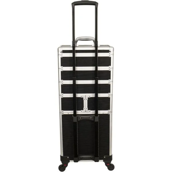 Professional Travel Case for Tattoo, Piercing, and PMU Supplies — Aluminum Finish