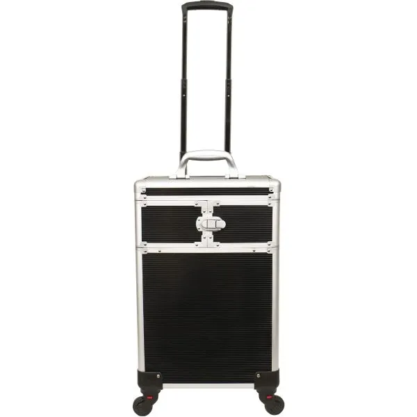 Professional Travel Case for Tattoo, Piercing, and PMU Supplies — Aluminum Finish