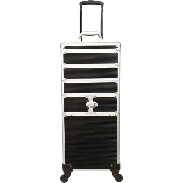 Professional Travel Case for Tattoo, Piercing, and PMU Supplies — Aluminum Finish