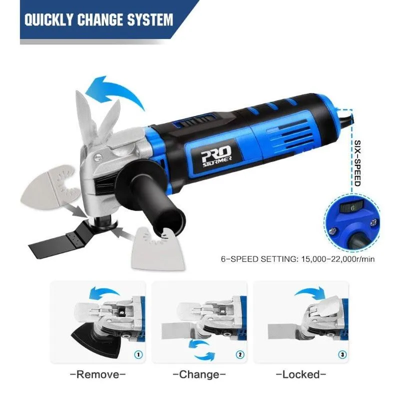 PROSTORMER- Multifunction Tool Oscillating Multi-Tools Kit| AU/EU/UK Plug Optional