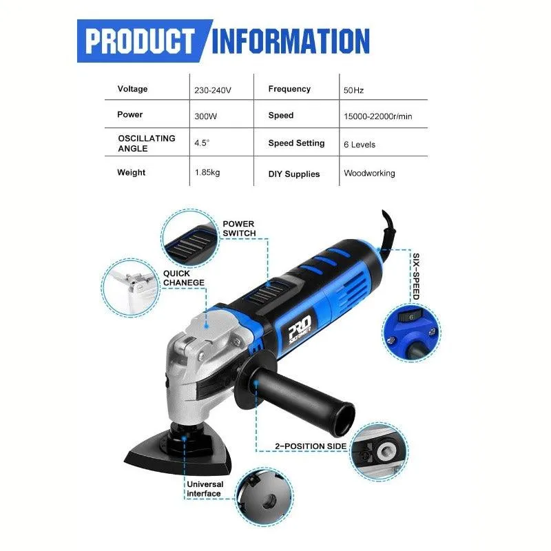 PROSTORMER- Multifunction Tool Oscillating Multi-Tools Kit| AU/EU/UK Plug Optional