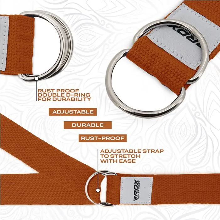 RDX P8 COTTON YOGA STRAP (Orange)