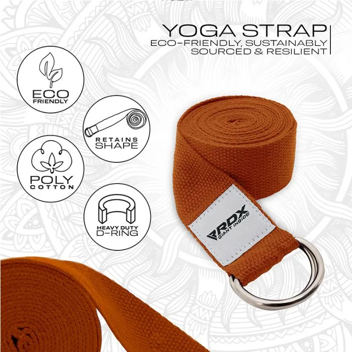 RDX P8 COTTON YOGA STRAP (Orange)