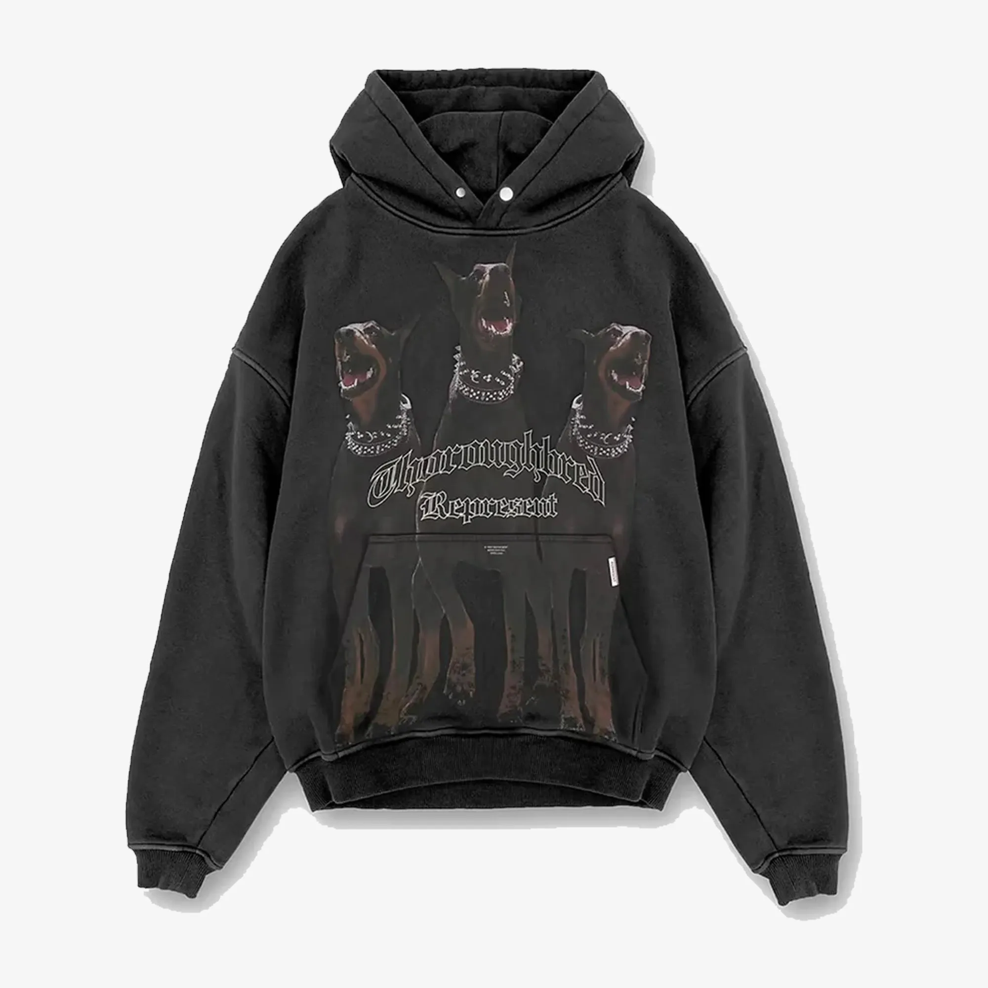 Represent | THOROUGHBRED HOODIE  { VINTAGE BLACK