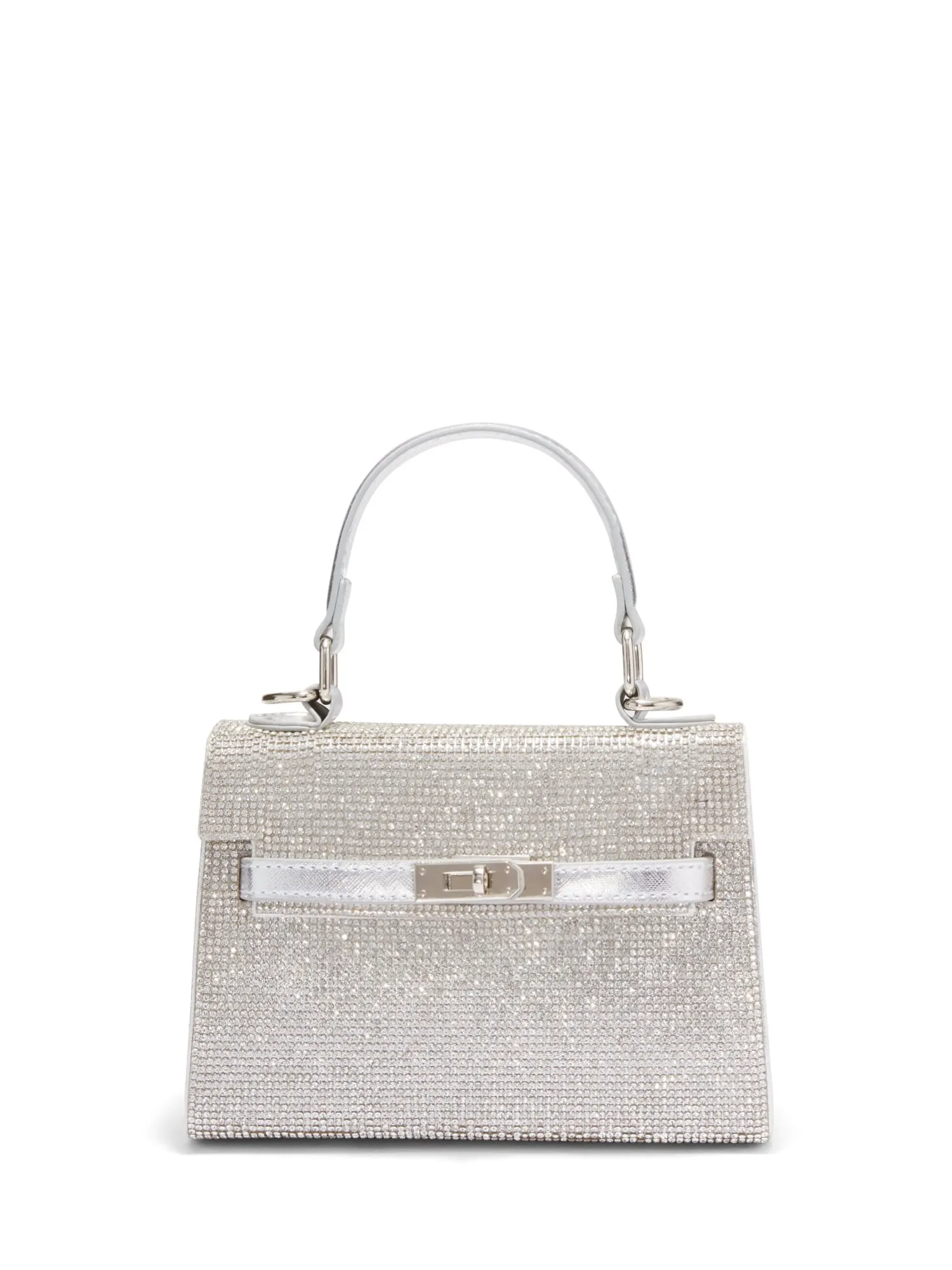 Rhinestone-Studded Top-Handle Mini Bag